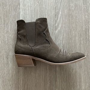 Western cowboy ankle booties